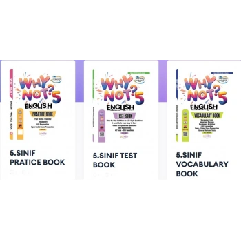 Daymoon Publishing WHY NOT ? 5. SINIF PRACTİCE BOOK-TEST BOOK-VOCABULARY 3LÜ İNGİLİZCE SET