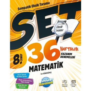 8. Sınıf LGS Matematik 36 Haftalık Kazanım Denemeleri