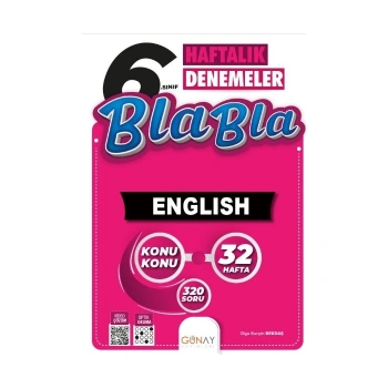 Günay 6. Sınıf 32 Haftalık Bla Bla İngilizce Denemeleri 2026
