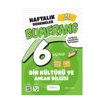 Günay 6. Sınıf 32 Haftalık Din Kültürü Ve Ahlak Bilgisi 2026