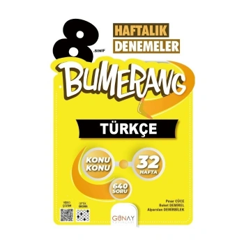 Günay 8. Sınıf LGS 32 Haftalık Türkçe Denemeleri 2026