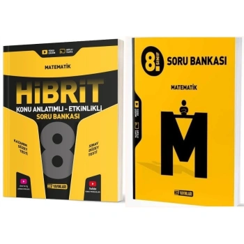 HIZ 8. Sınıf LGS Matematik Soru Bankası ve HİBRİT Matematik