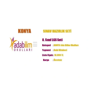 KONYA ADABİLİM OKULLARI 8. SINIF LGS KİTAP SETİ