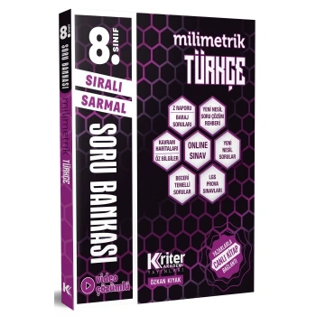 Kriter Akademi 8. Sınıf Türkçe Soru Bankası