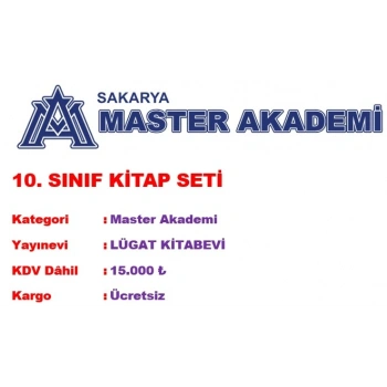 MASTER AKADEMİ 10. SINIF SINAVA HAZIRLIK KİTAP SETİ