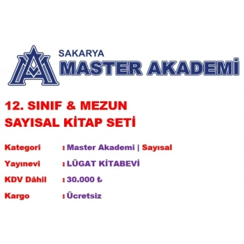 MASTER AKADEMİ 12. SINIF & MEZUN SAYISAL KİTAP SETİ
