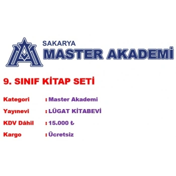 MASTER AKADEMİ 9. SINIF SINAVA HAZIRLIK KİTAP SETİ