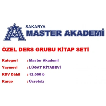MASTER AKADEMİ ÖZEL DERS GRUBU KİTAP SETİ