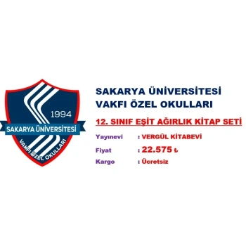 Sakarya Üniversitesi Vakfı Özel Okulları 12. Sınıf Eşit Ağırlık Kitap Seti