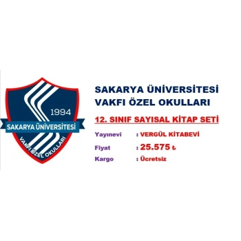 Sakarya Üniversitesi Vakfı Özel Okulları 12. Sınıf Sayısal Kitap Seti