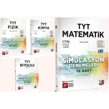 TYT Matematik TYT Fizik TYT Kimya TYT Biyoloji Deneme Seti | 4 Deneme 3D Yayınları