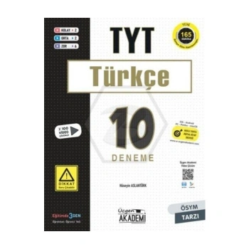 TYT - TÜRKÇE - 10 lu Deneme Sınavı ÜÇGEN AKADEM,