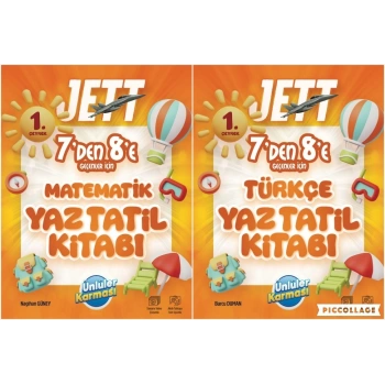 Ünlüler Karması 7 den 8 e Geçenlere Jett Türkçe ve Matematik Yaz Tatil Kitabı