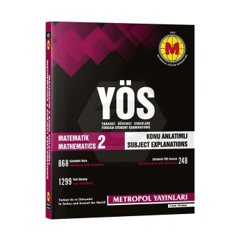 YÖS Matematik-2 Örnek Çözümlü Konu Anlatımlı