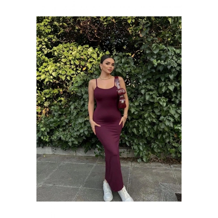 İsabella Kadın Uzun Ayarlanır Askılı Elbise