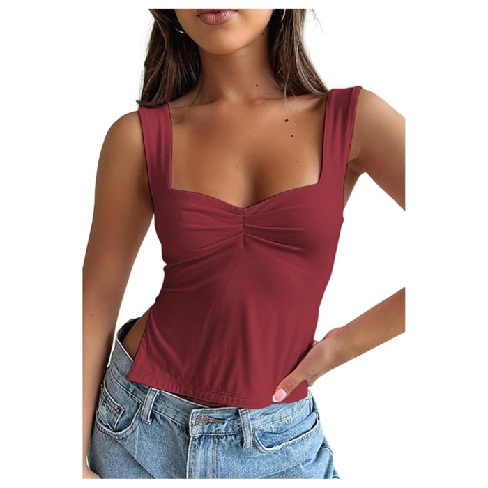 Sırt Dekolteli Büzgü Detaylı Bluz