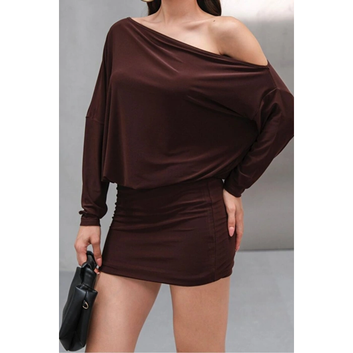 Kadın Tek Omuz Mini Elbise