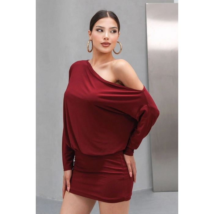 Kadın Tek Omuz Mini Elbise