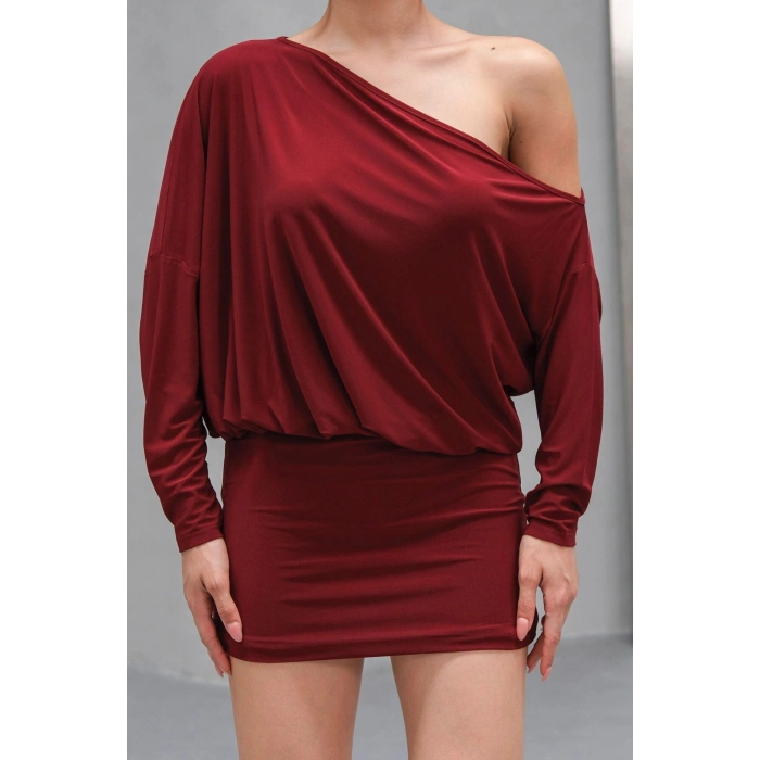 Kadın Tek Omuz Mini Elbise