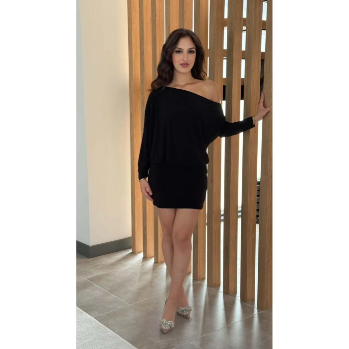 Kadın Tek Omuz Mini Elbise