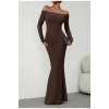 Vücuda Oturan Kadın- Maxi Uzun Elbise -Mevsimlik- Tam Kalıp-Balık Elbise-