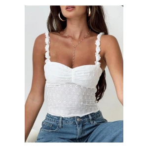 Gül Askı Detaylı Bluz %60 Pamukludur