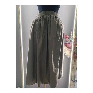 Yeşil Poplin Cepli Etek