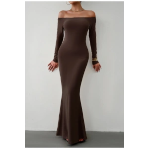 Vücuda Oturan Kadın- Maxi Uzun Elbise -Mevsimlik- Tam Kalıp-Balık Elbise-