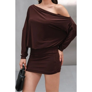 Kadın Tek Omuz Mini Elbise
