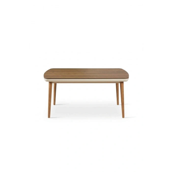 Vizyon 6 Kişilik Doğal Ceviz Kaplama Sabit Yemek Masası 90 x 170 cm (Sadece Masa)