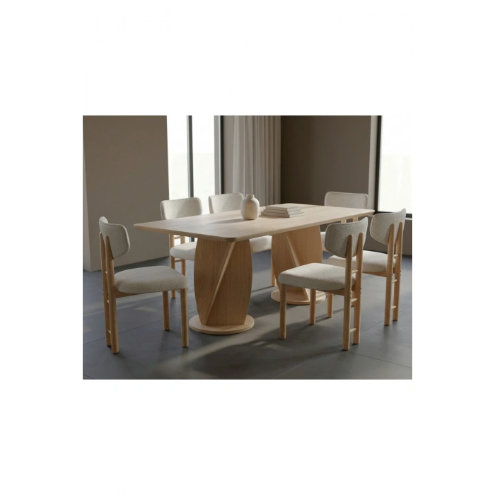 Nisrem 6 Kişilik Yemek Masası Takımı 6 Sandalye 1 Masa 170 x 90