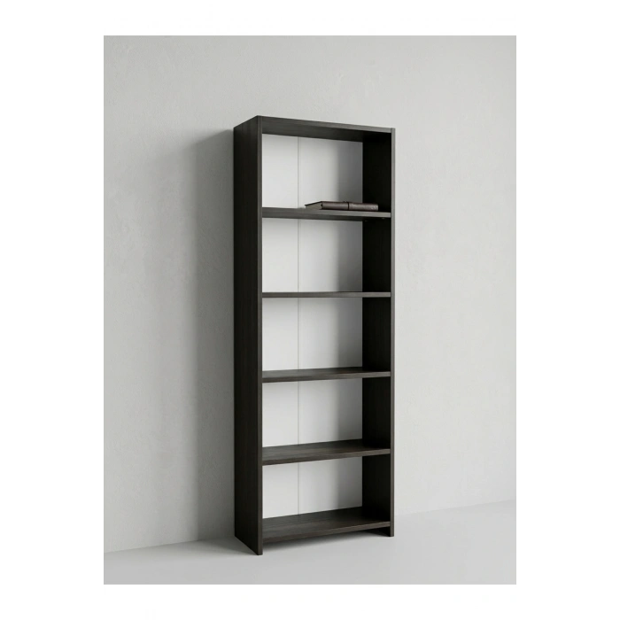 5 Raflı Kitaplık %100 MDF - Siyah