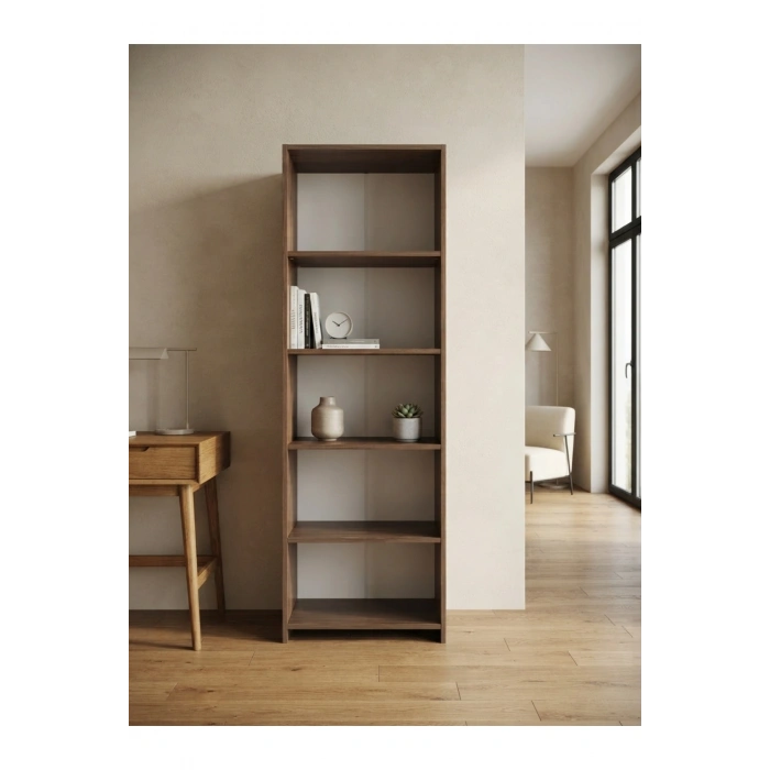 5 Raflı Kitaplık %100 MDF - Venezia Ceviz