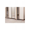 İtra 5 Kapaklı Gardırop – Krem Gövde, Krem Lake Aynalı Kapak