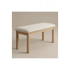 Nuu Minimal Sırtsız Bench Ahşap ayak, Sırtsız, Bukle Kumaş