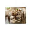 Nova 6 Kişilik Yemek Masası Takımı 6 Sandalye 1 Masa 200x100, %100 El Yapımı Sıvama MDF