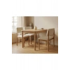 Nuu Minimal 4 Kişilk Açılır Mutfak Masa Takımı Klimt Meşe Bukle Krem (1 Masa + 2 Sandalye+ 1 Bench Sırtlı)