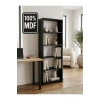 5 Raflı Kitaplık %100 MDF - Siyah