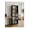 5 Raflı Kitaplık %100 MDF - Siyah