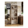 5 Raflı Kitaplık %100 MDF - Traverten Model