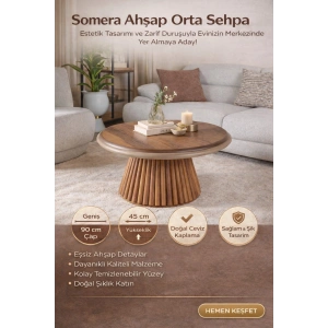 Somera Yuvarlak Orta Sehpa