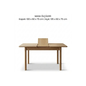 Nuu Minimal Açılır Mutfak Masası Klimt Meşe (Sadece Masa)