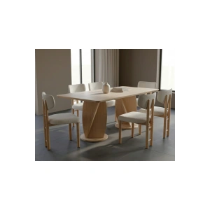 Nisrem 6 Kişilik Yemek Masası Takımı 6 Sandalye 1 Masa 170 x 90