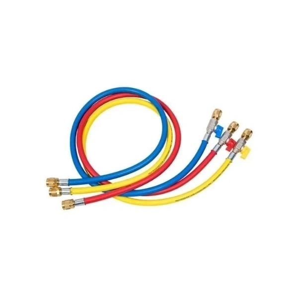Techsun Gaz Şarj Hortumu 90 Cm Vanalı 3lü Takım R410A