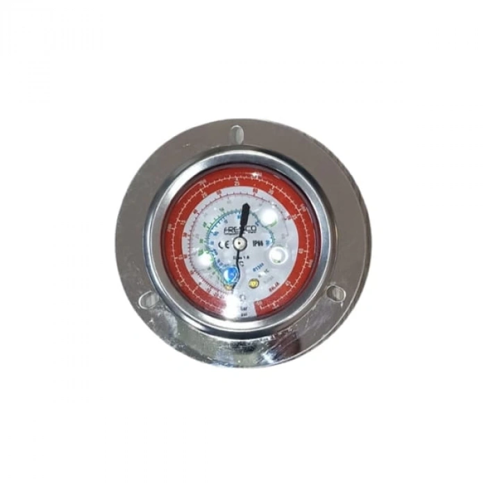 Fresco Gliserinli Flanşlı Arkadan Çıkışlı Yüksek Basınç Manometre (0 / 50 Bar)