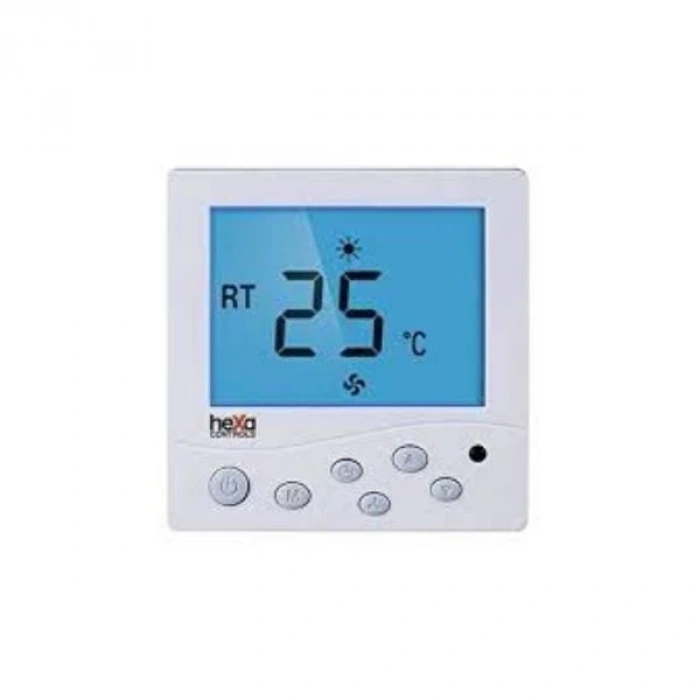 Hexa RT226-R4-B Oda Termostatı 3 Hız Fan Kontrol  - 2 ve 4 Borulu ısıtma/soğutma LCD Ekran