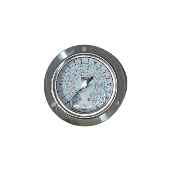 Liethenberger Yüksek Basınç Arkadan Çıkışlı Gliserinli Flanşlı Manometre