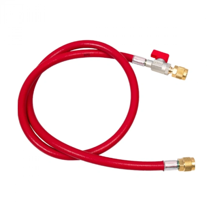 Refco CA-CL-72-R Tekli Şarj Hortumu 80 cm Küresel Vanalı Kırmızı No:4492987