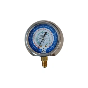 Fresco Gliserinli Flanşlı Alttan Çıkışlı Alçak Basınç Manometre