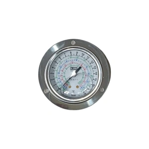 Liethenberger Yüksek Basınç Arkadan Çıkışlı Gliserinli Flanşlı Manometre